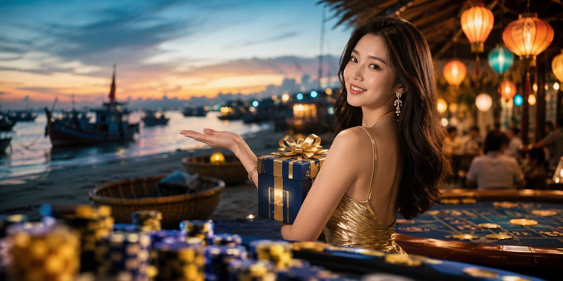 Người chơi thư giãn tại Hội An trong không khí lễ hội đèn lồng, biểu tượng cho trải nghiệm giải trí cân bằng